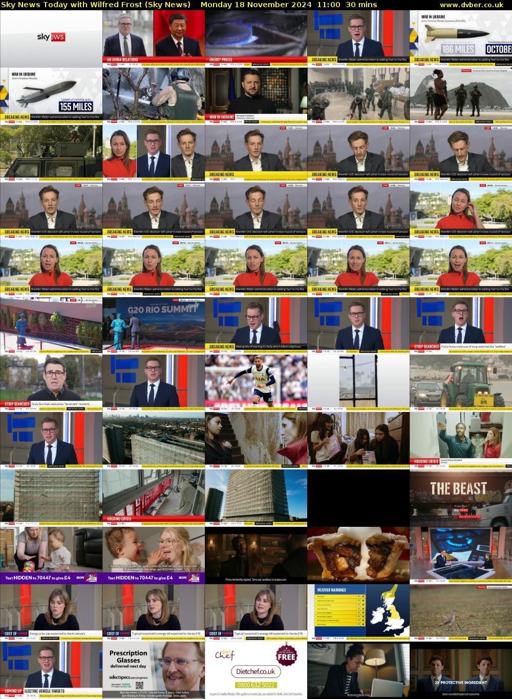 Sky News Today with Wilfred Frost (Sky News) Monday 18 November 2024 11:00 - 11:30