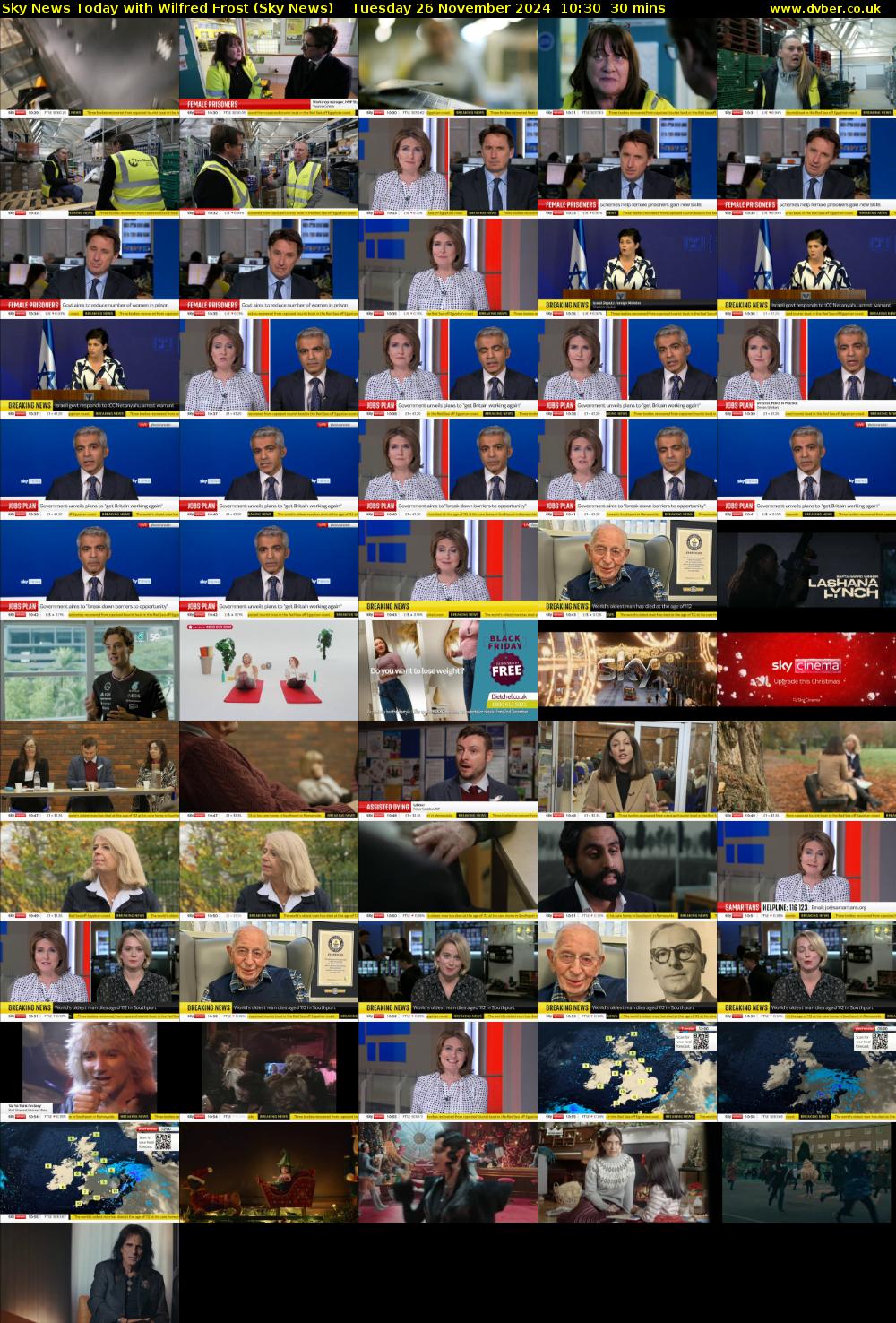 Sky News Today with Wilfred Frost (Sky News) Tuesday 26 November 2024 10:30 - 11:00