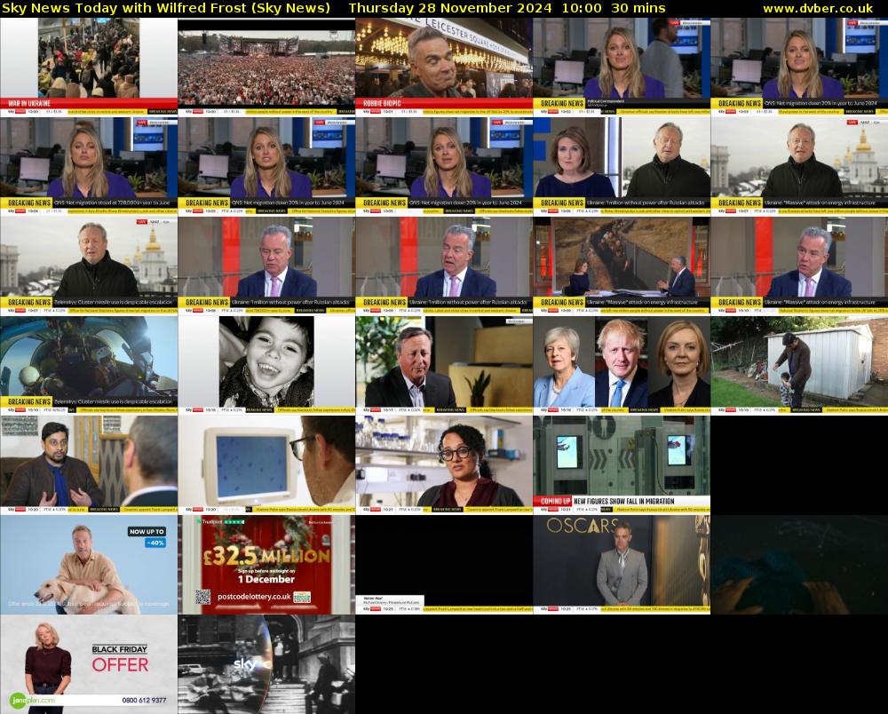 Sky News Today with Wilfred Frost (Sky News) Thursday 28 November 2024 10:00 - 10:30