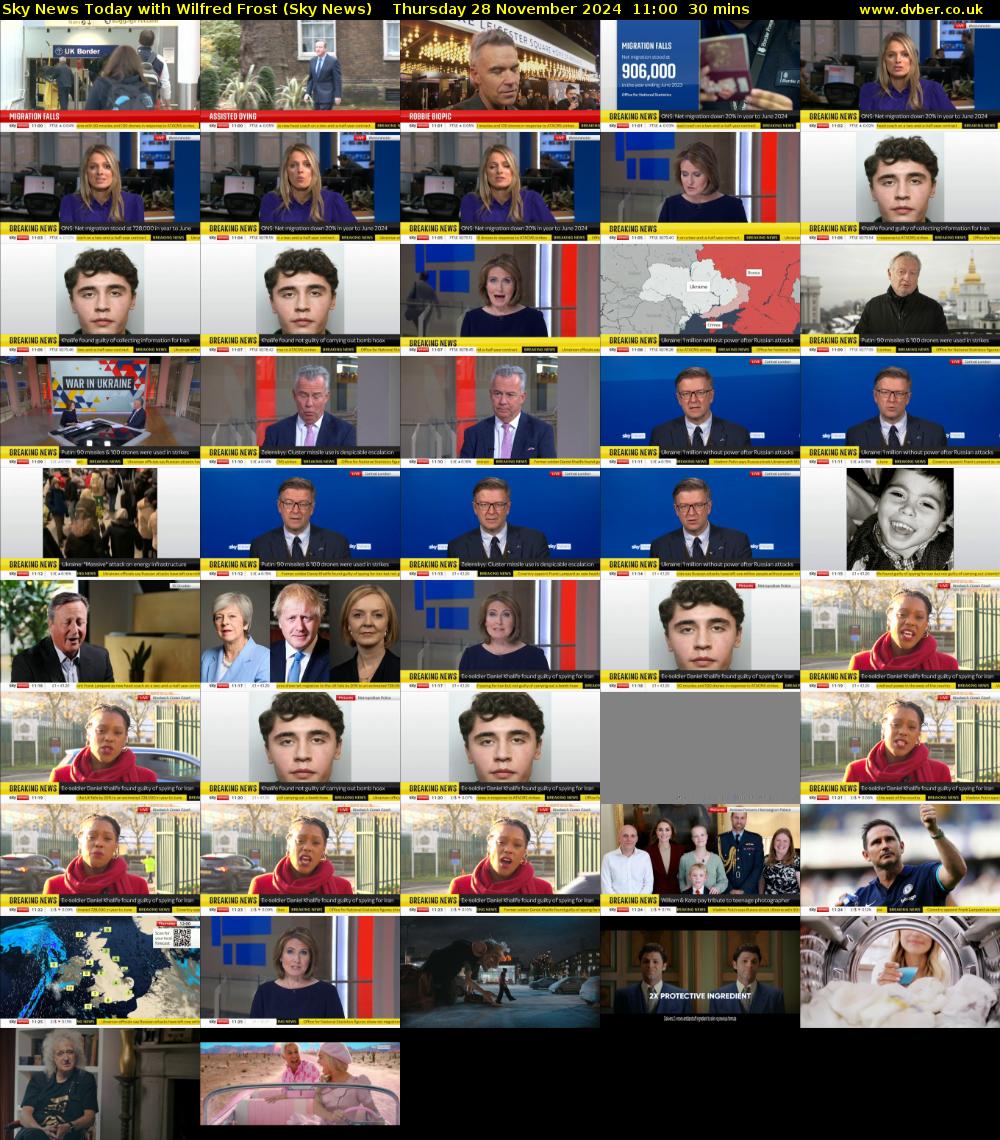 Sky News Today with Wilfred Frost (Sky News) Thursday 28 November 2024 11:00 - 11:30
