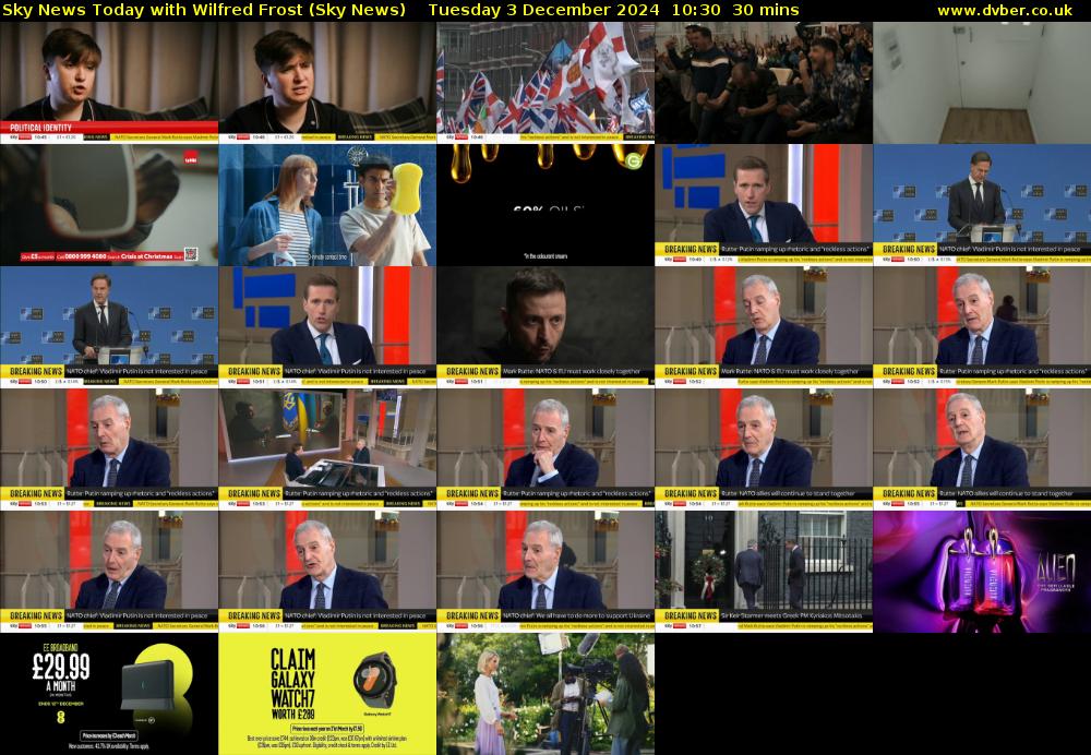 Sky News Today with Wilfred Frost (Sky News) Tuesday 3 December 2024 10:30 - 11:00