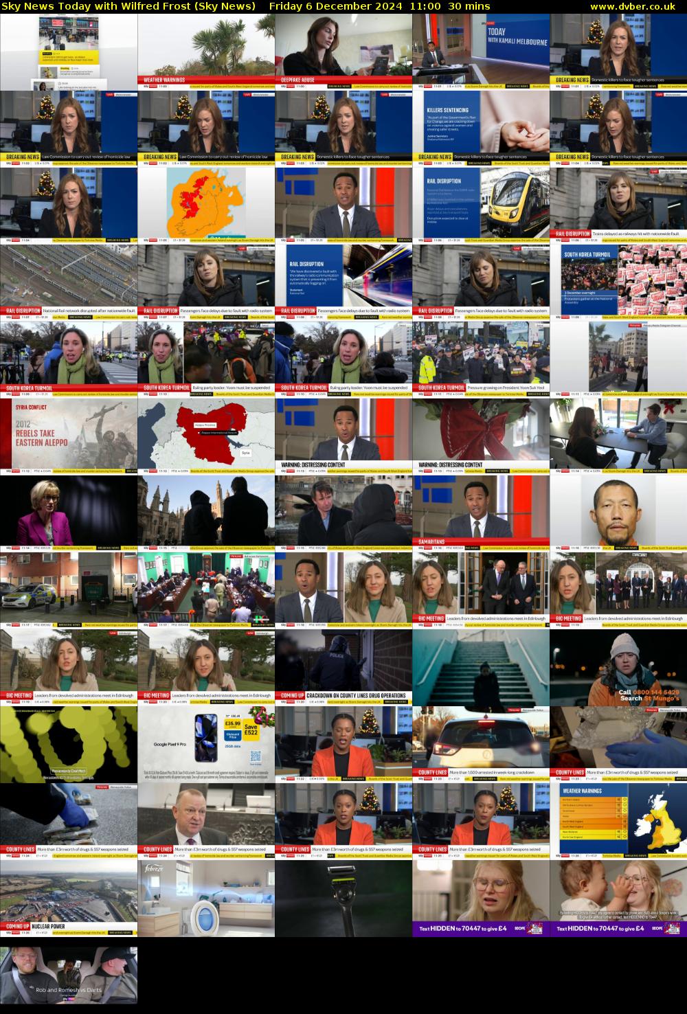 Sky News Today with Wilfred Frost (Sky News) Friday 6 December 2024 11:00 - 11:30