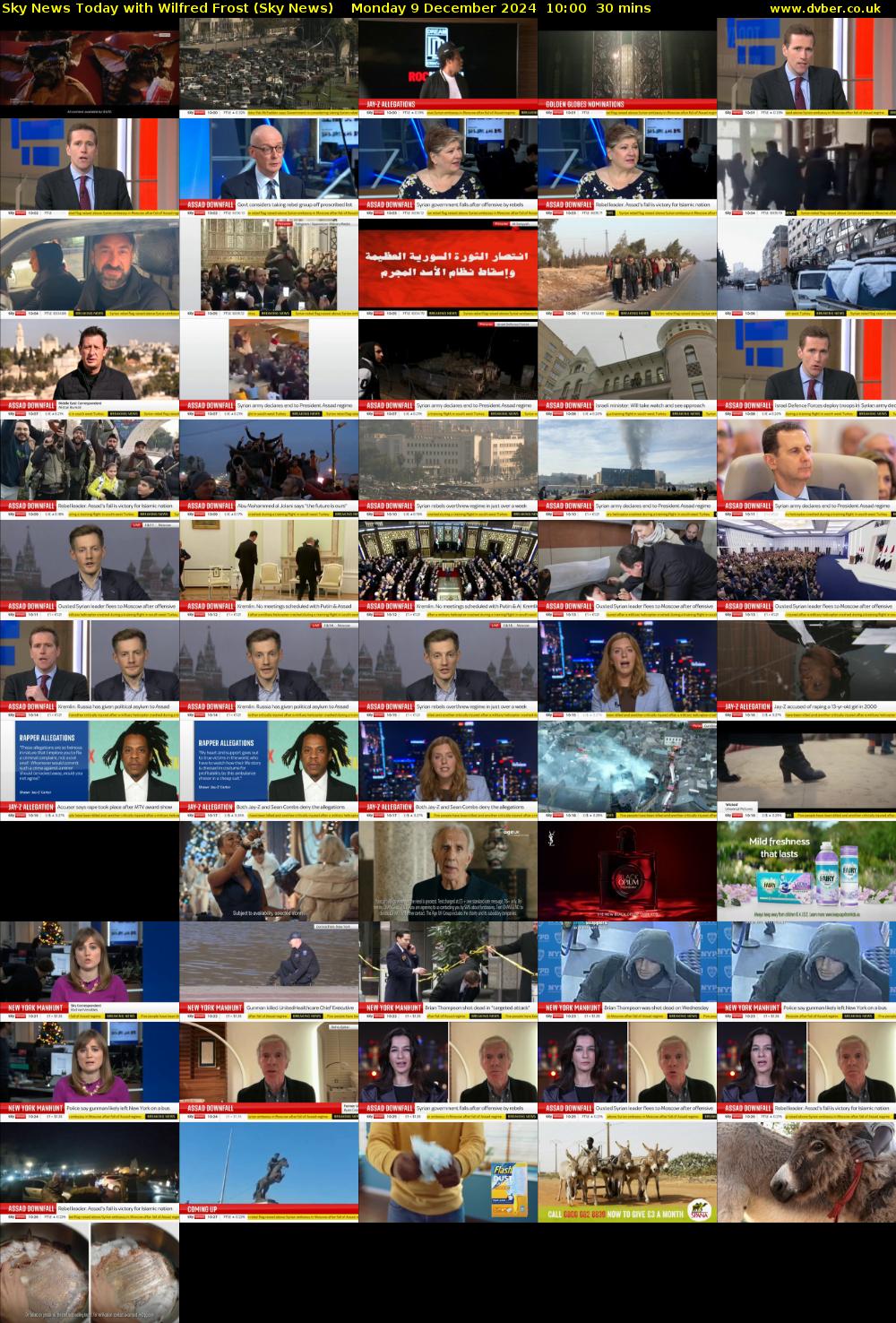 Sky News Today with Wilfred Frost (Sky News) Monday 9 December 2024 10:00 - 10:30