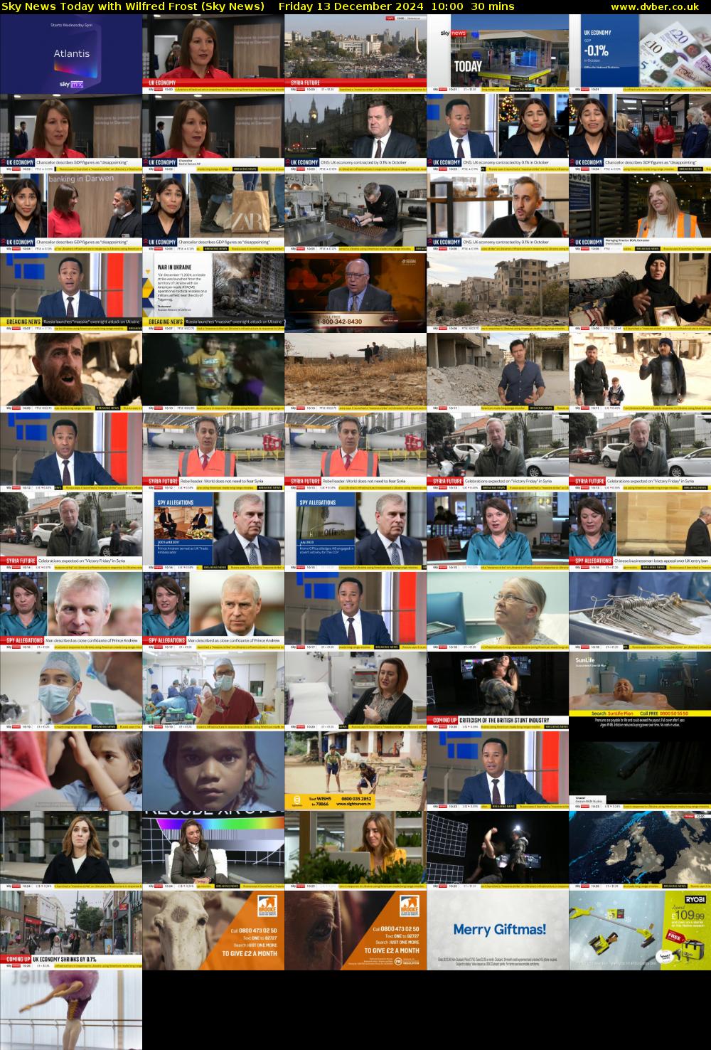Sky News Today with Wilfred Frost (Sky News) Friday 13 December 2024 10:00 - 10:30