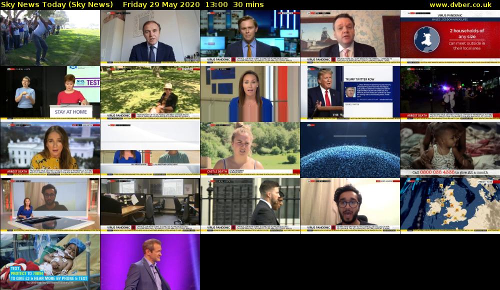 Sky News Today (Sky News) Friday 29 May 2020 13:00 - 13:30