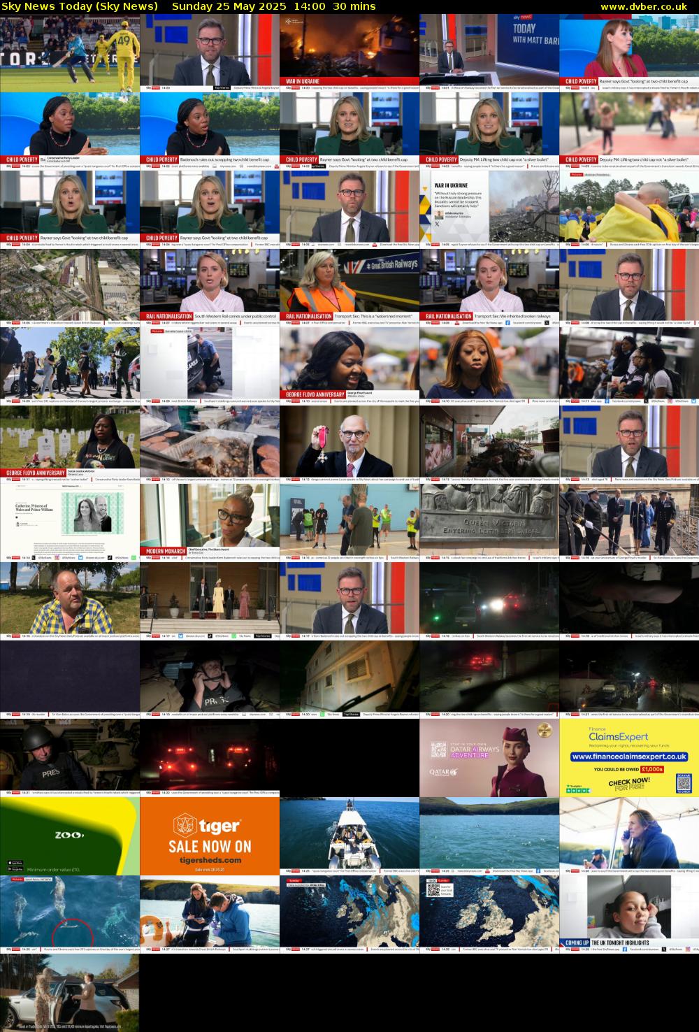 Sky News Today (Sky News) Sunday 25 May 2025 14:00 - 14:30