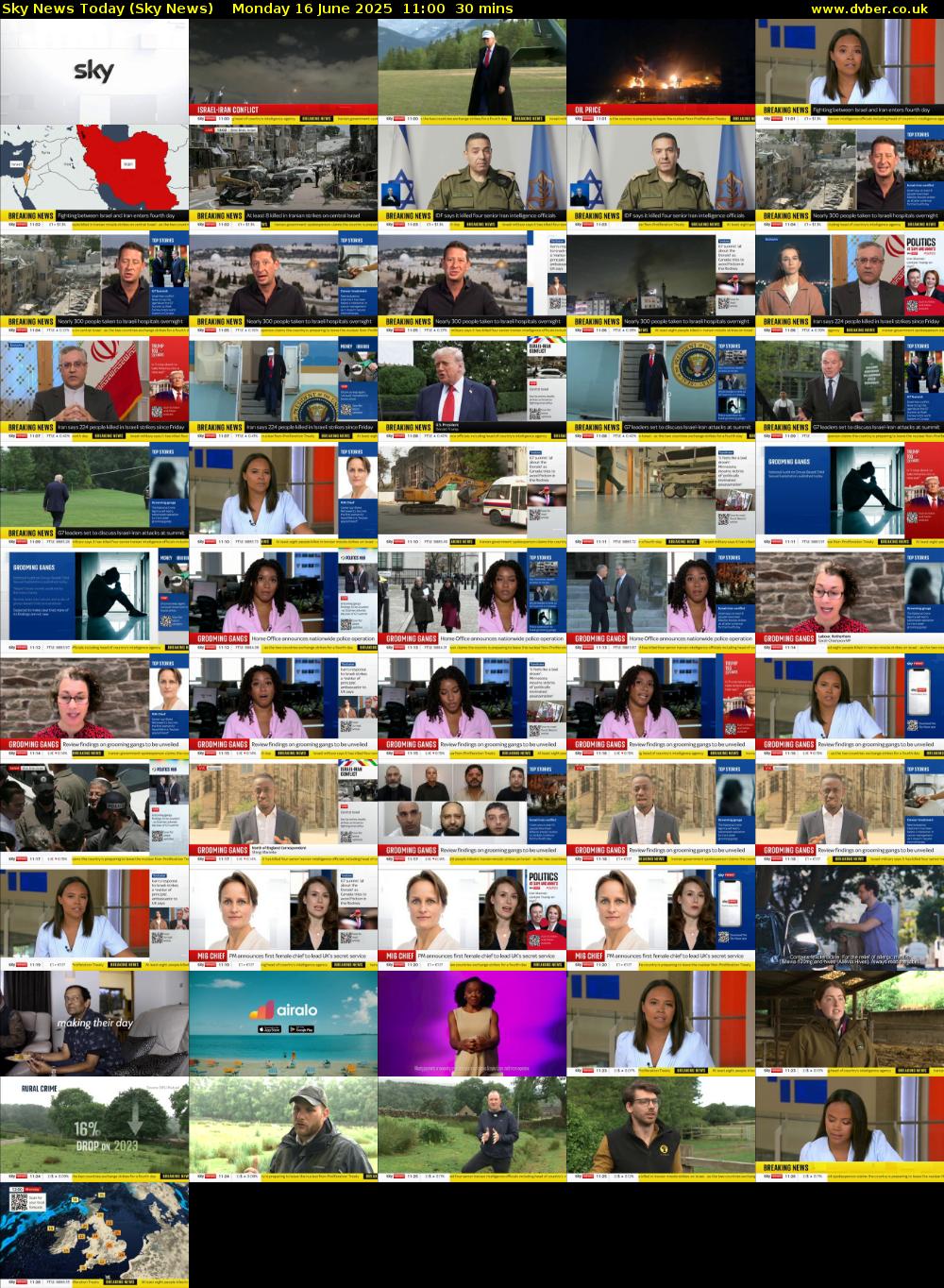 Sky News Today (Sky News) Monday 16 June 2025 11:00 - 11:30