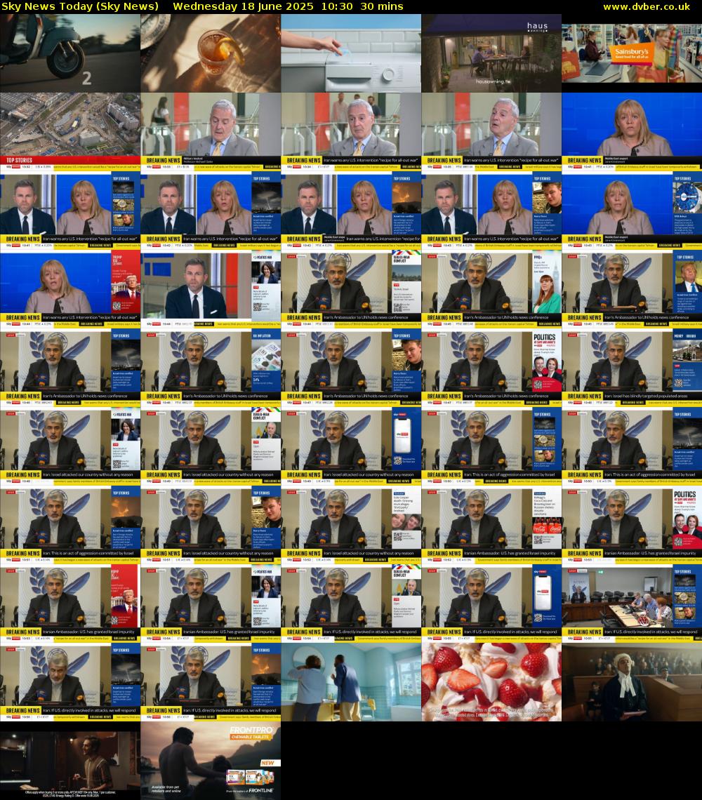 Sky News Today (Sky News) Wednesday 18 June 2025 10:30 - 11:00