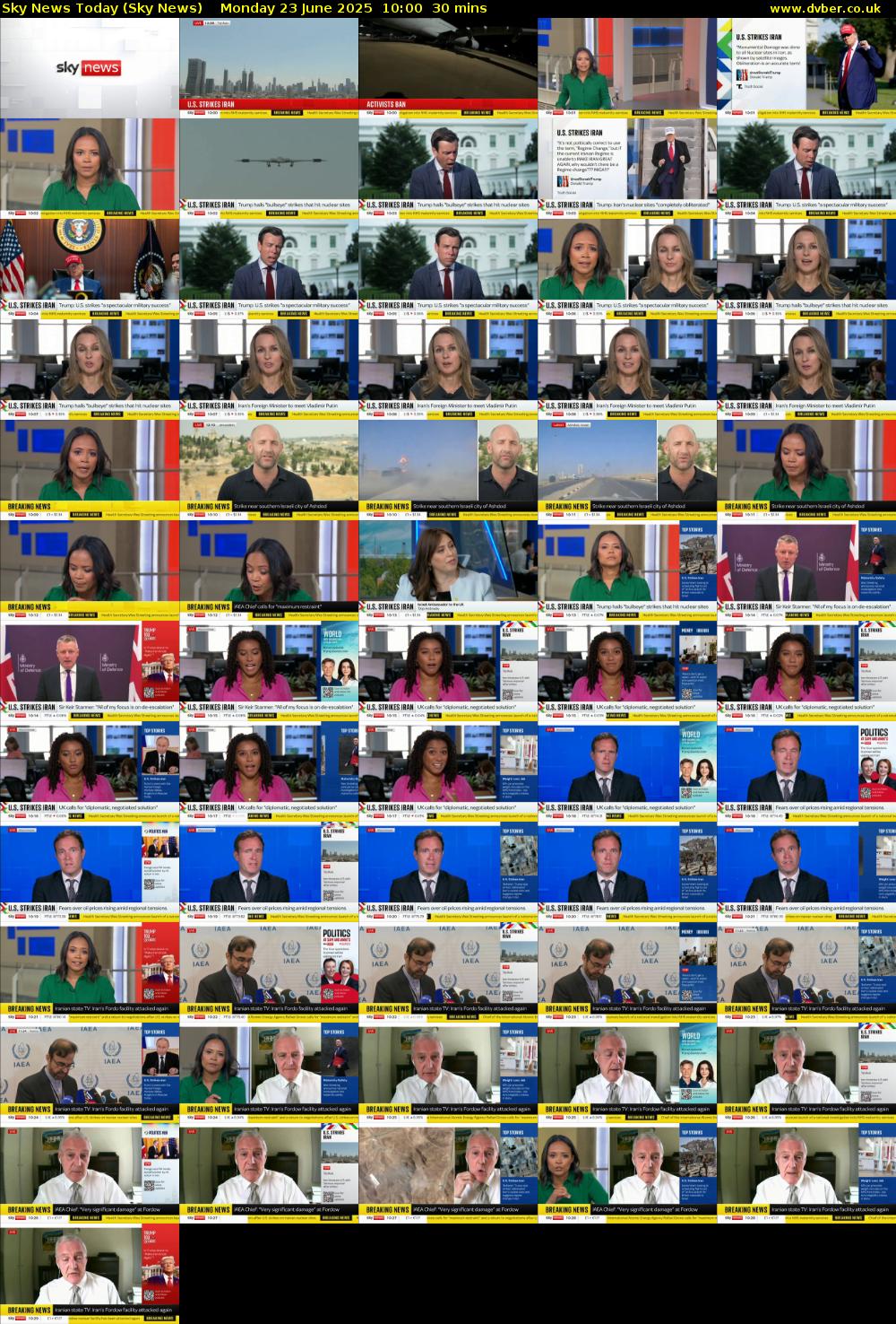 Sky News Today (Sky News) Monday 23 June 2025 10:00 - 10:30