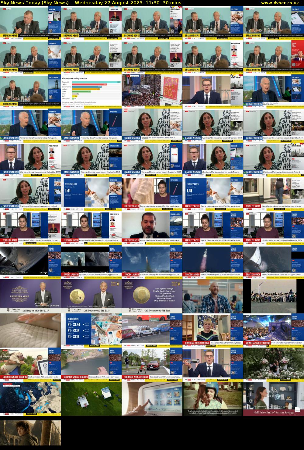 Sky News Today (Sky News) Wednesday 27 August 2025 11:30 - 12:00