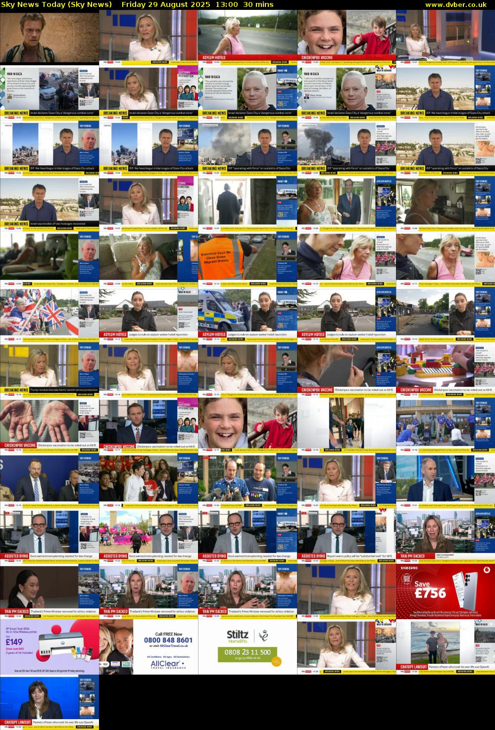 Sky News Today (Sky News) Friday 29 August 2025 13:00 - 13:30