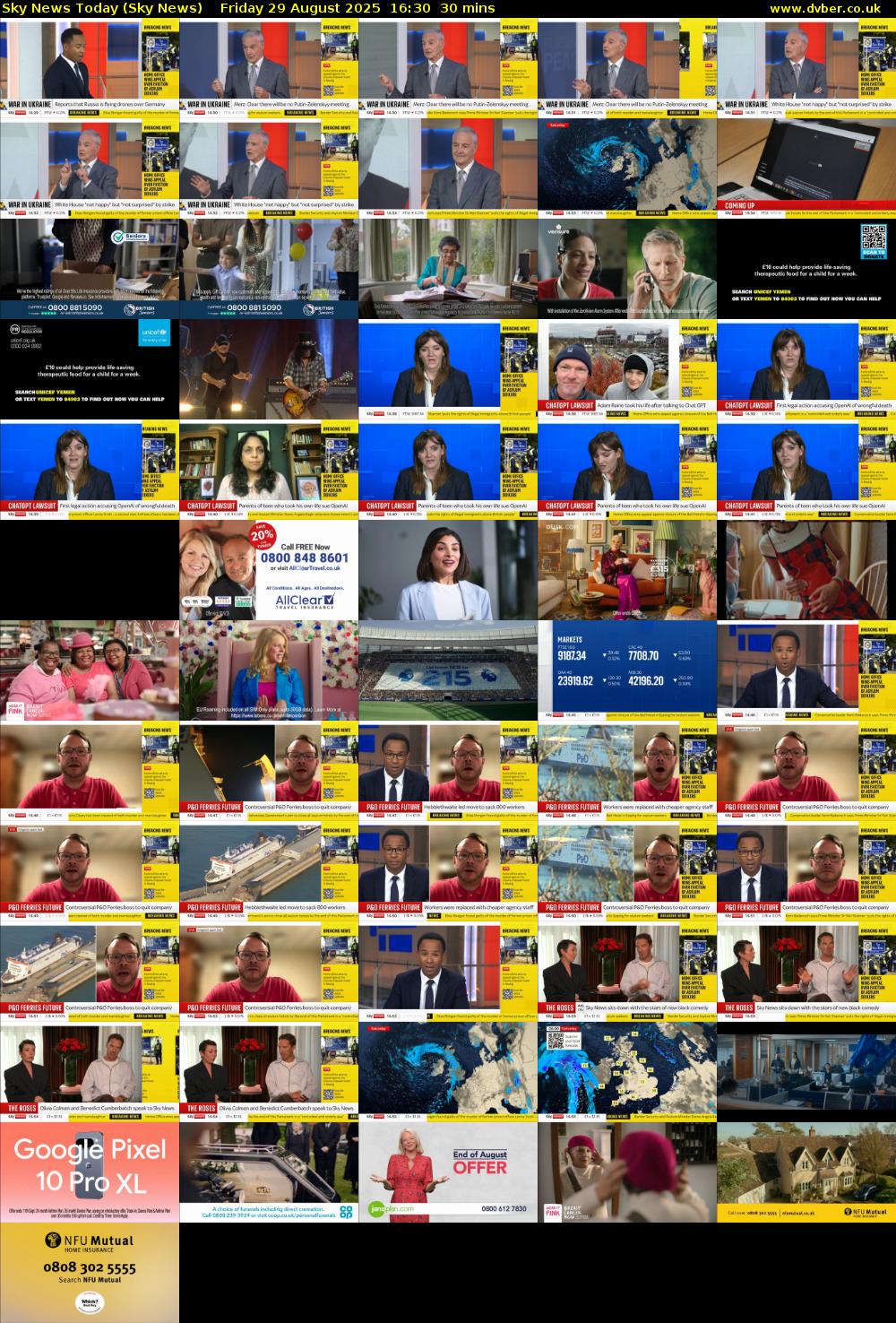 Sky News Today (Sky News) Friday 29 August 2025 16:30 - 17:00