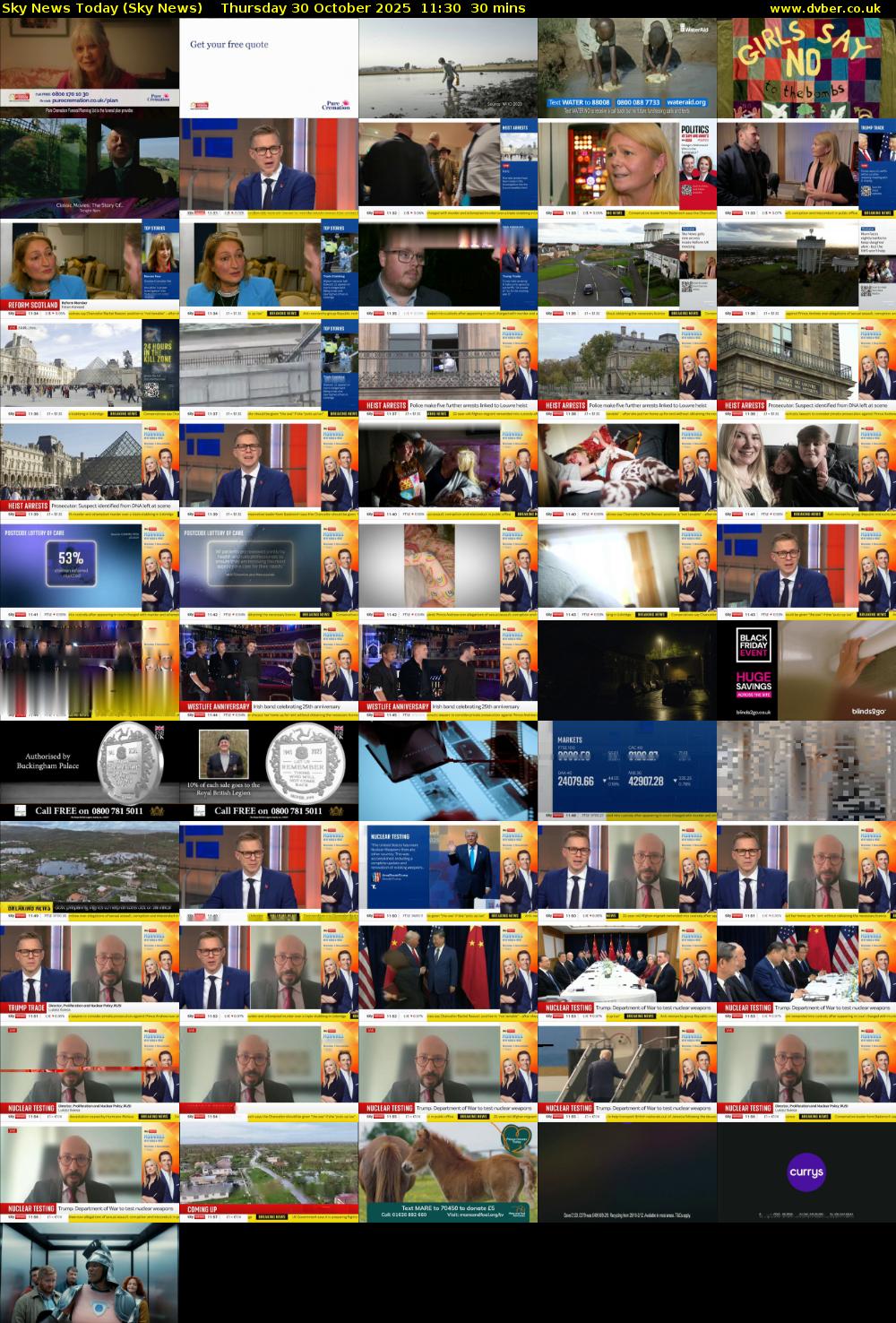 Sky News Today (Sky News) Thursday 30 October 2025 11:30 - 12:00