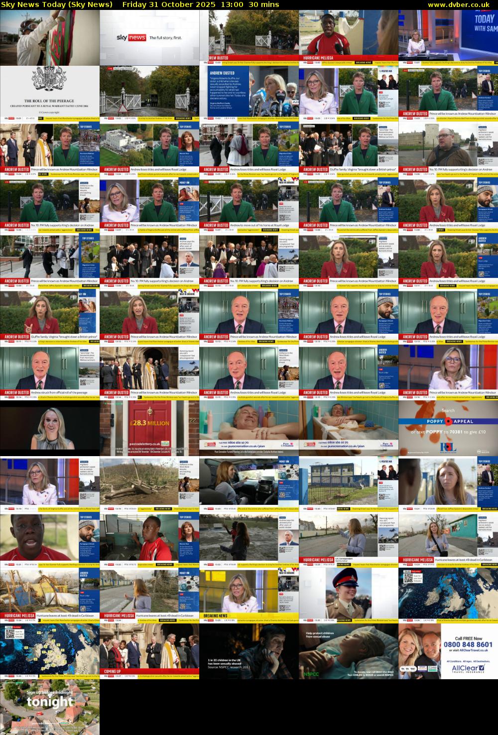 Sky News Today (Sky News) Friday 31 October 2025 13:00 - 13:30