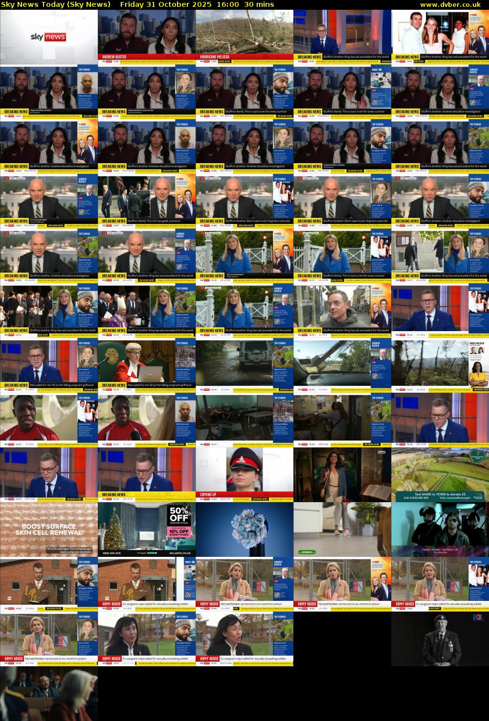 Sky News Today (Sky News) Friday 31 October 2025 16:00 - 16:30