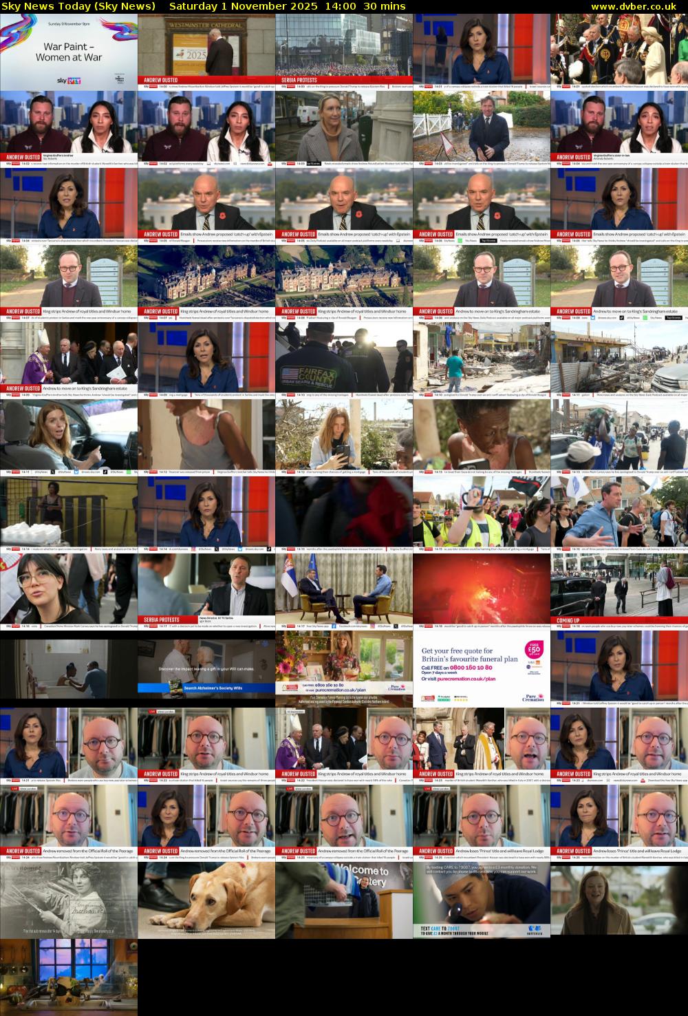 Sky News Today (Sky News) Saturday 1 November 2025 14:00 - 14:30