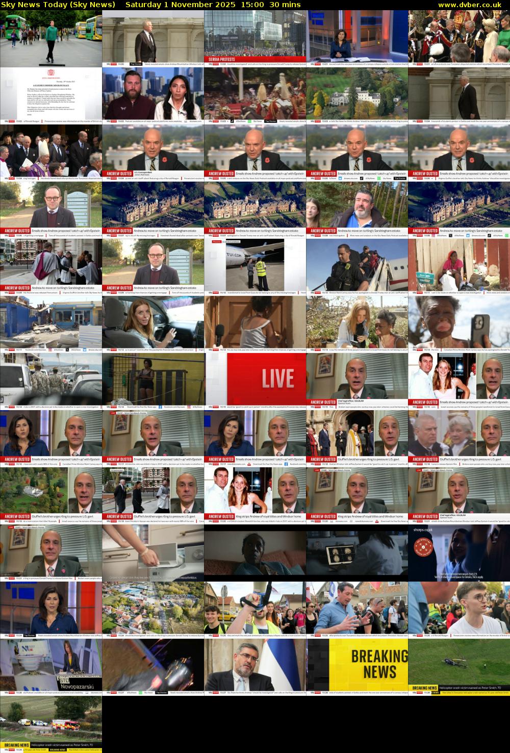 Sky News Today (Sky News) Saturday 1 November 2025 15:00 - 15:30