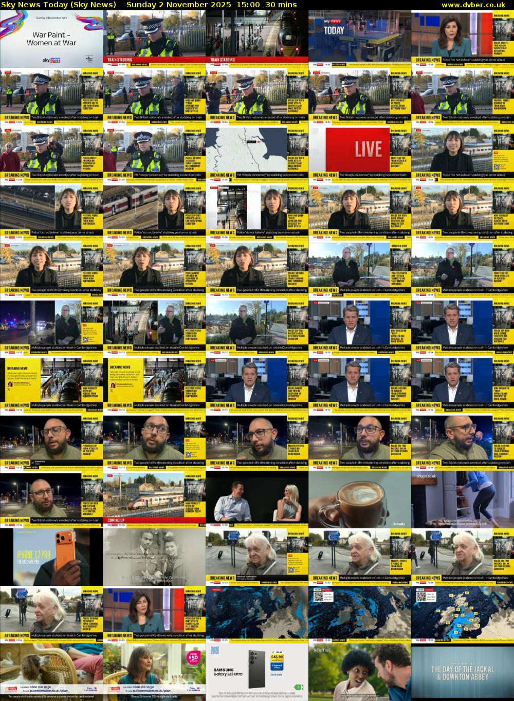 Sky News Today (Sky News) Sunday 2 November 2025 15:00 - 15:30