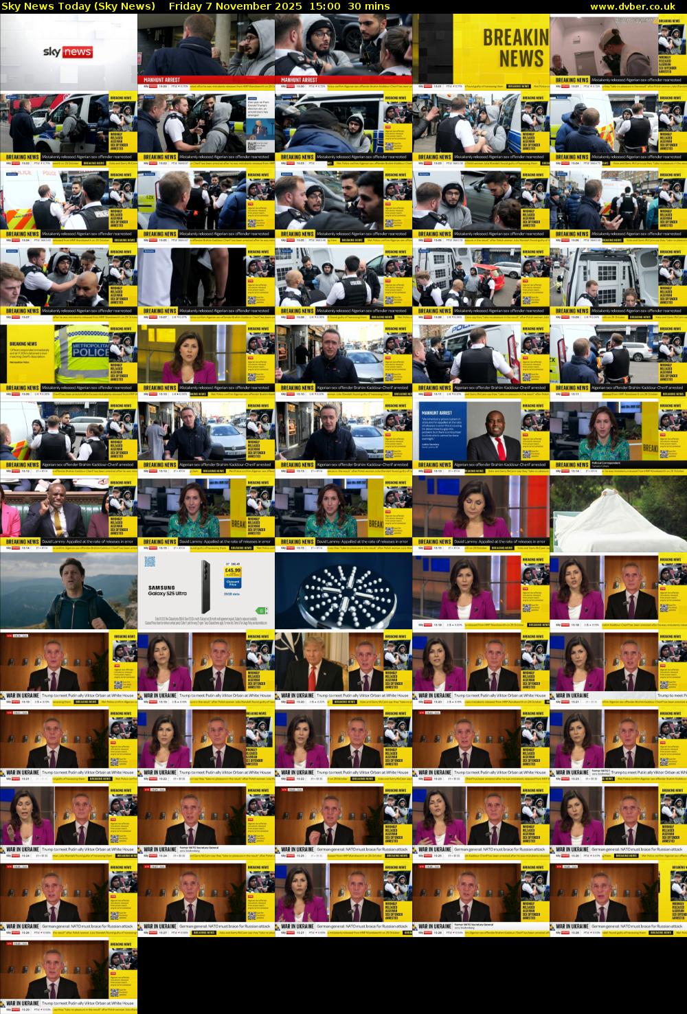 Sky News Today (Sky News) Friday 7 November 2025 15:00 - 15:30