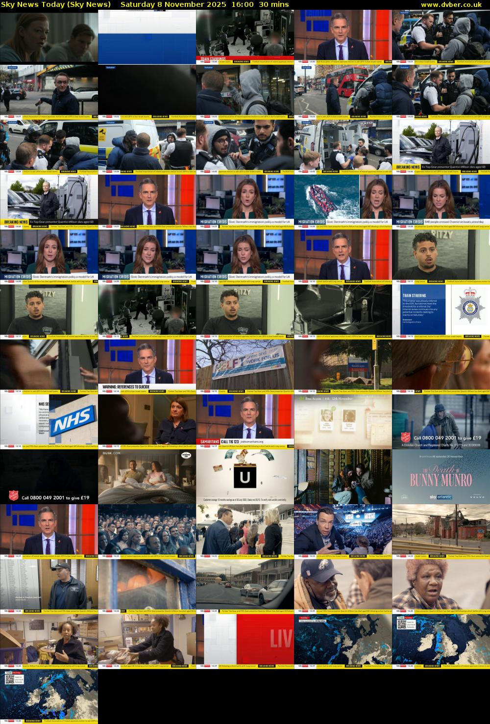 Sky News Today (Sky News) Saturday 8 November 2025 16:00 - 16:30