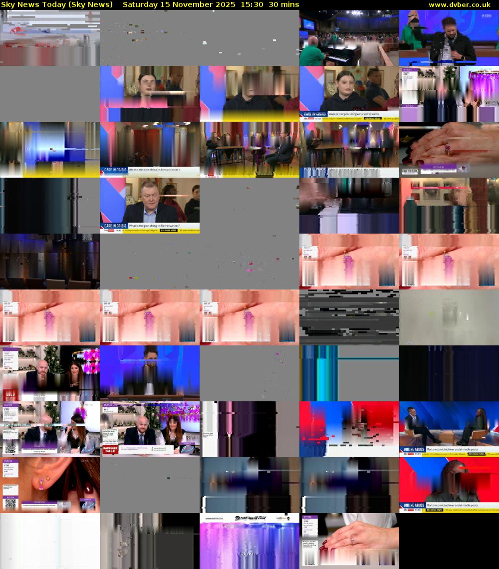 Sky News Today (Sky News) Saturday 15 November 2025 15:30 - 16:00