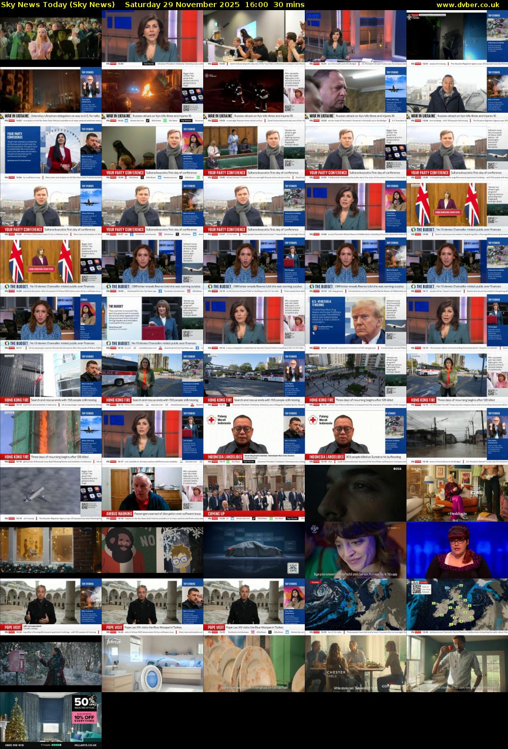 Sky News Today (Sky News) Saturday 29 November 2025 16:00 - 16:30