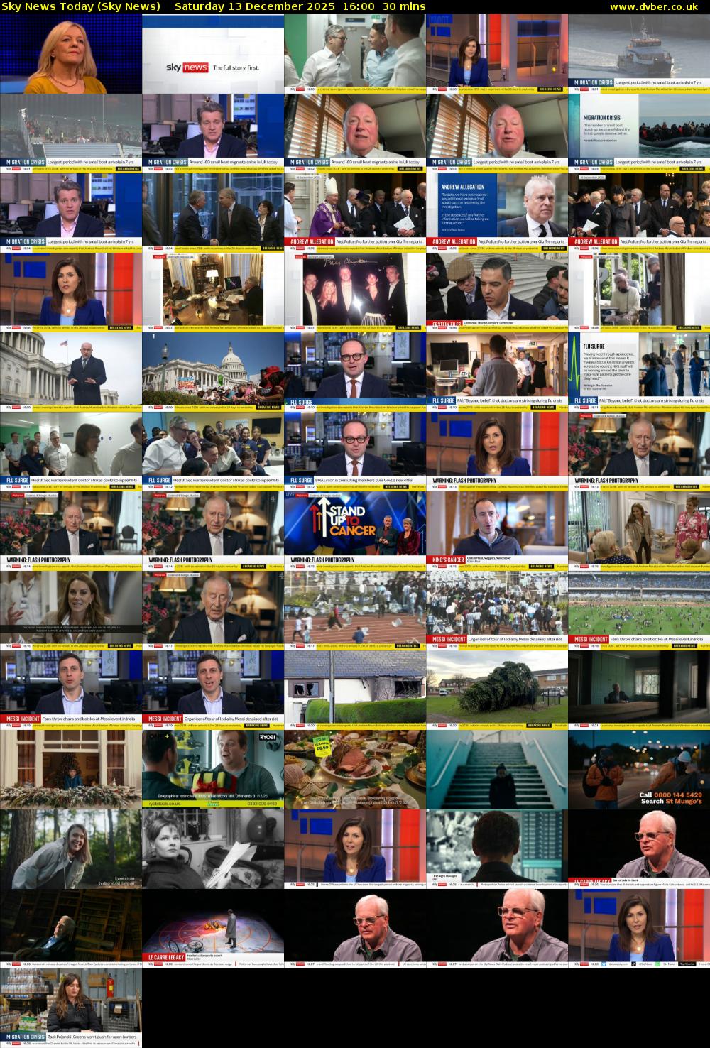 Sky News Today (Sky News) Saturday 13 December 2025 16:00 - 16:30
