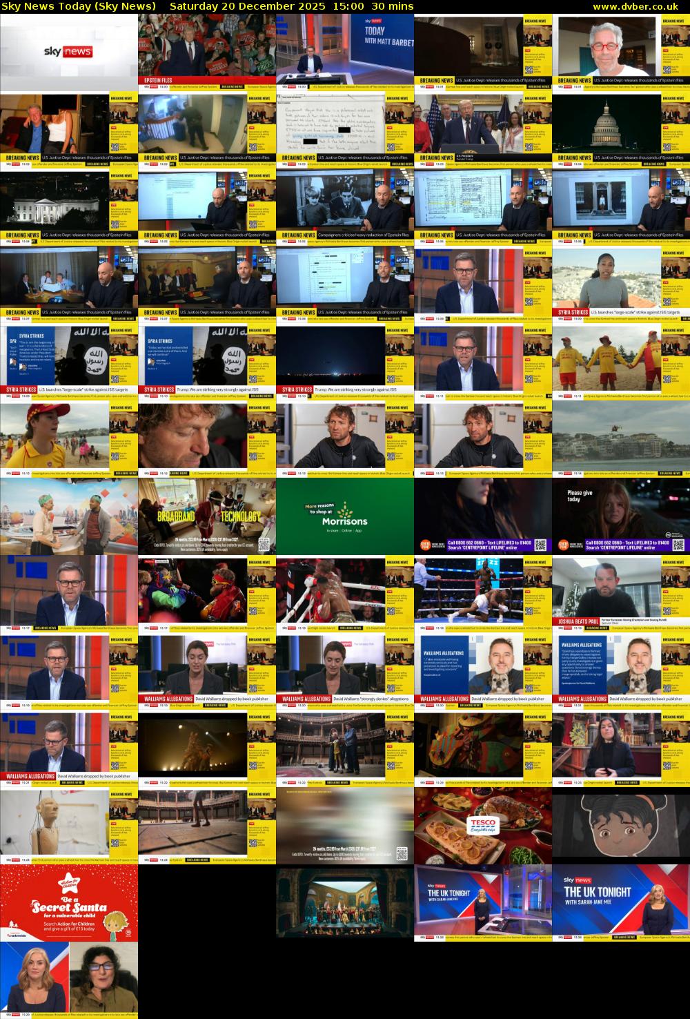 Sky News Today (Sky News) Saturday 20 December 2025 15:00 - 15:30