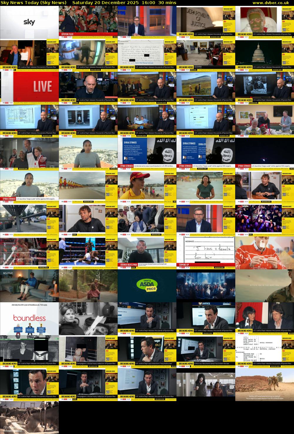 Sky News Today (Sky News) Saturday 20 December 2025 16:00 - 16:30