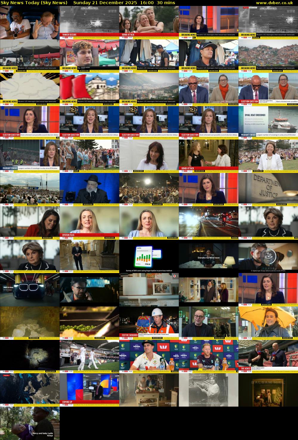 Sky News Today (Sky News) Sunday 21 December 2025 16:00 - 16:30