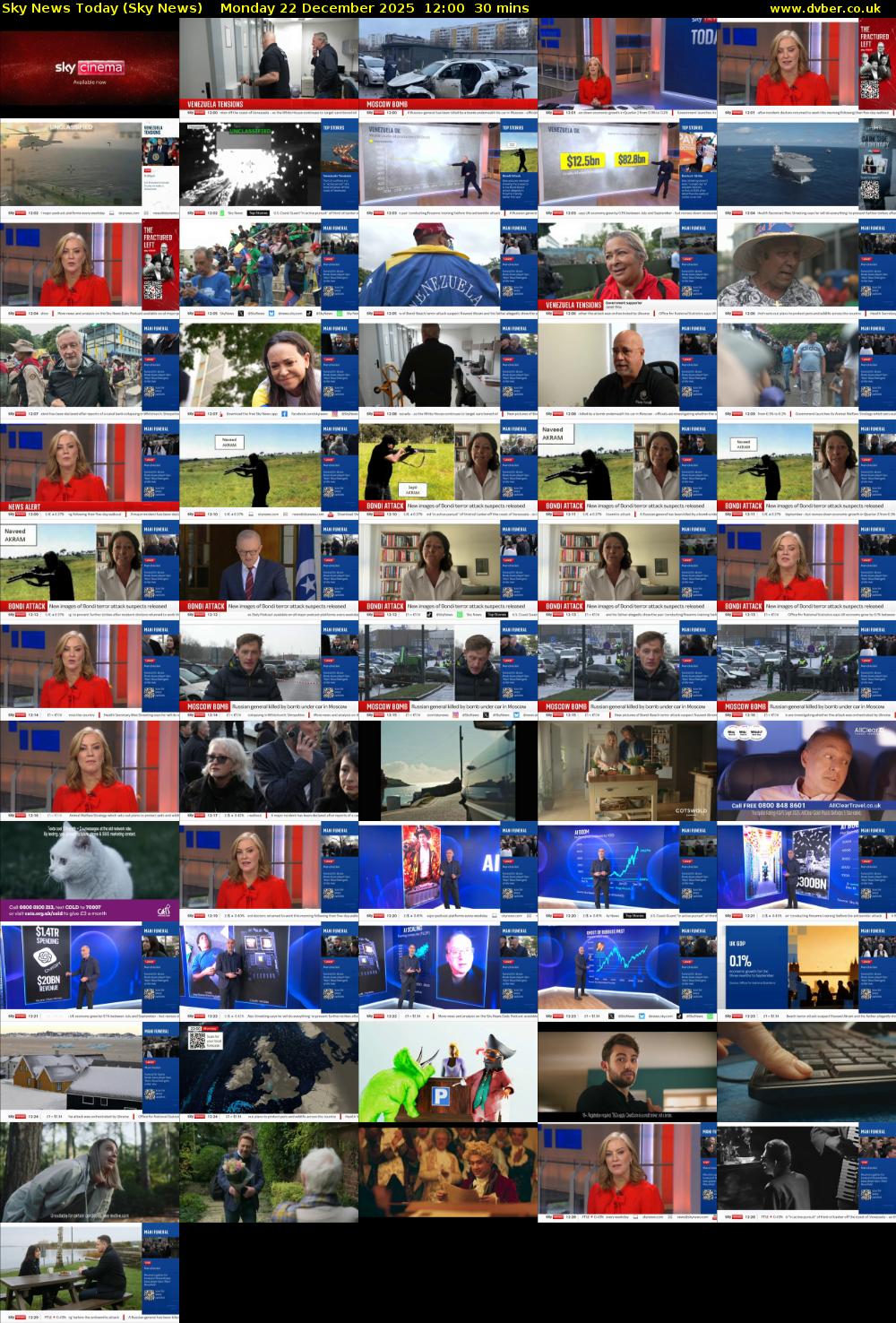 Sky News Today (Sky News) Monday 22 December 2025 12:00 - 12:30