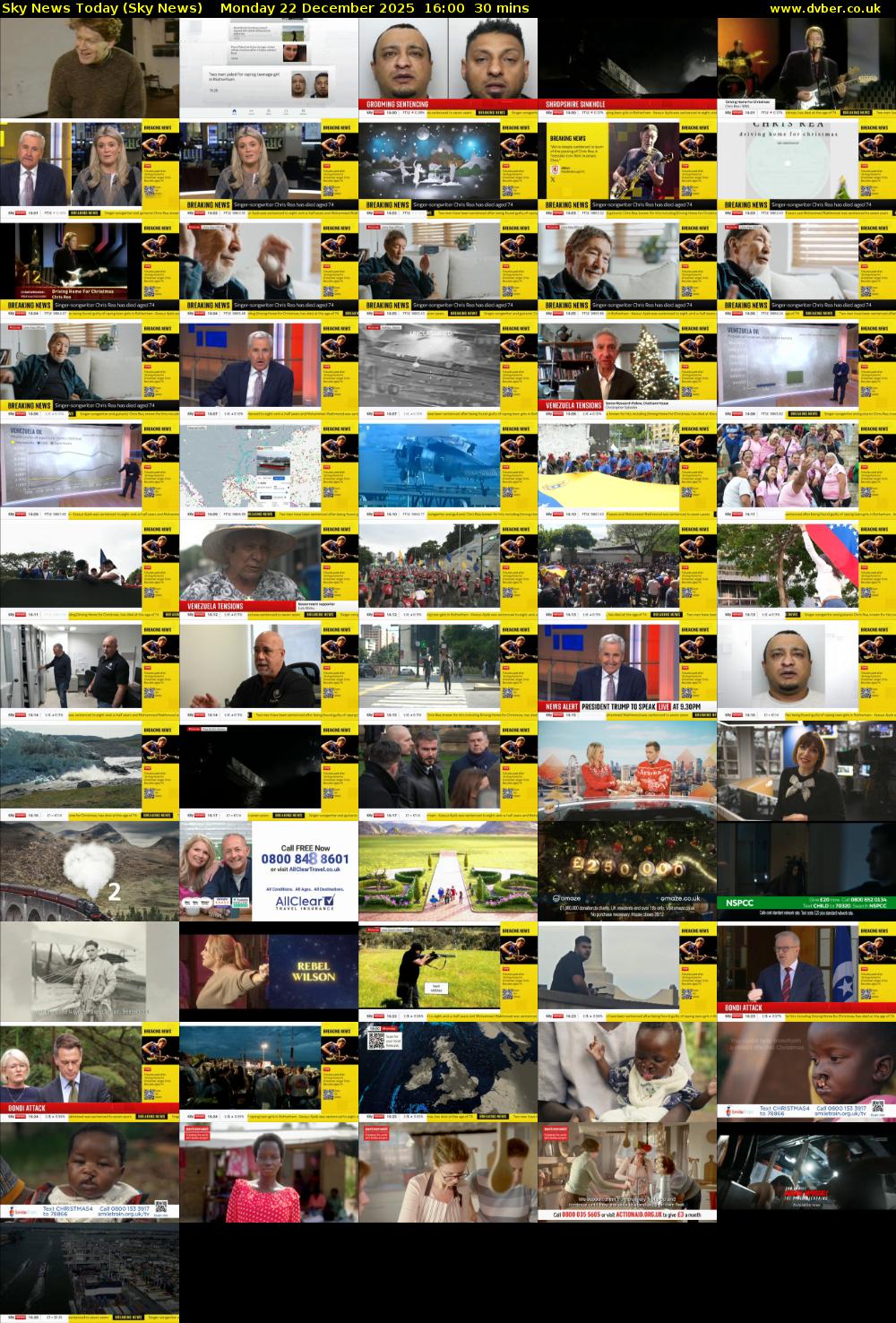 Sky News Today (Sky News) Monday 22 December 2025 16:00 - 16:30