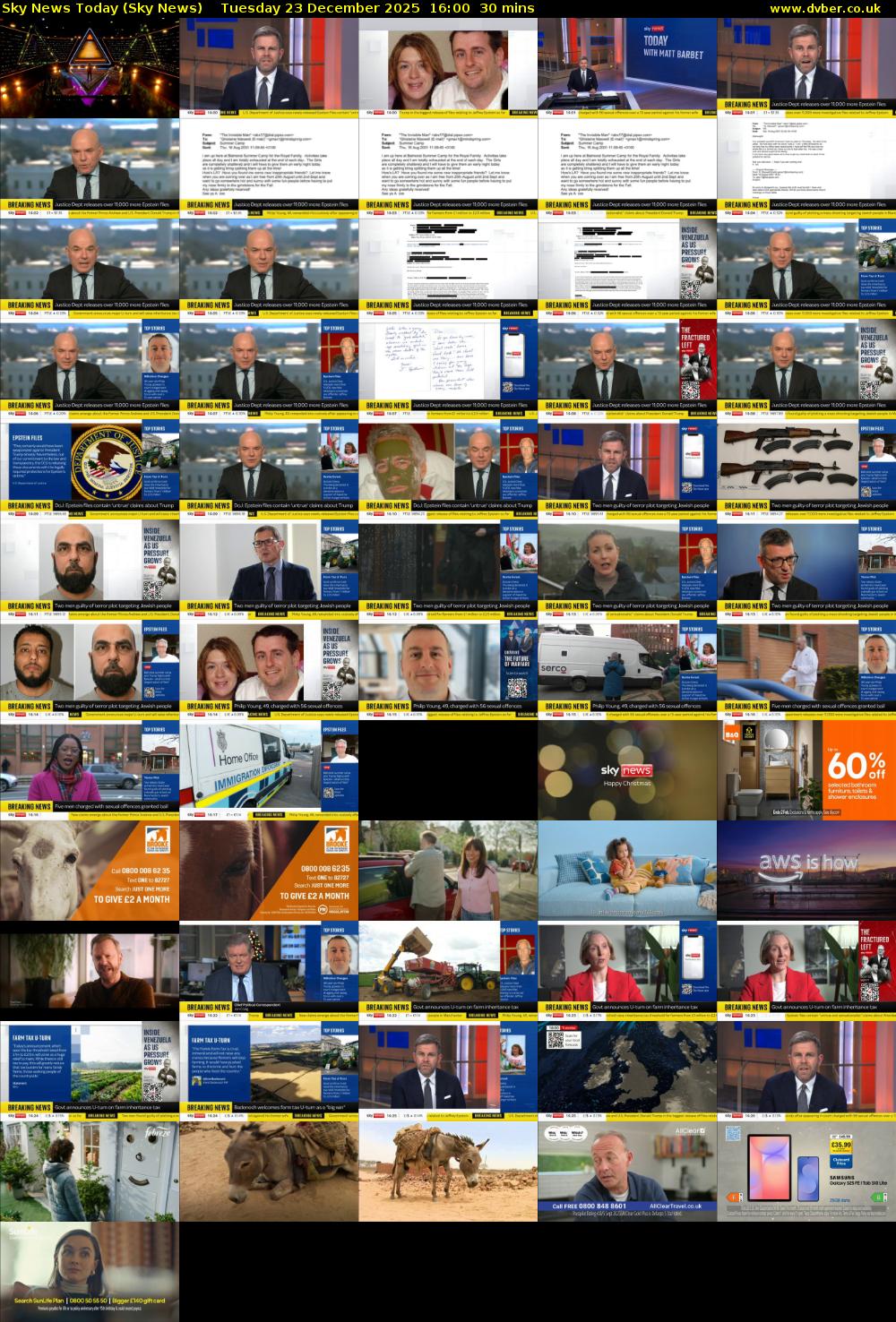 Sky News Today (Sky News) Tuesday 23 December 2025 16:00 - 16:30