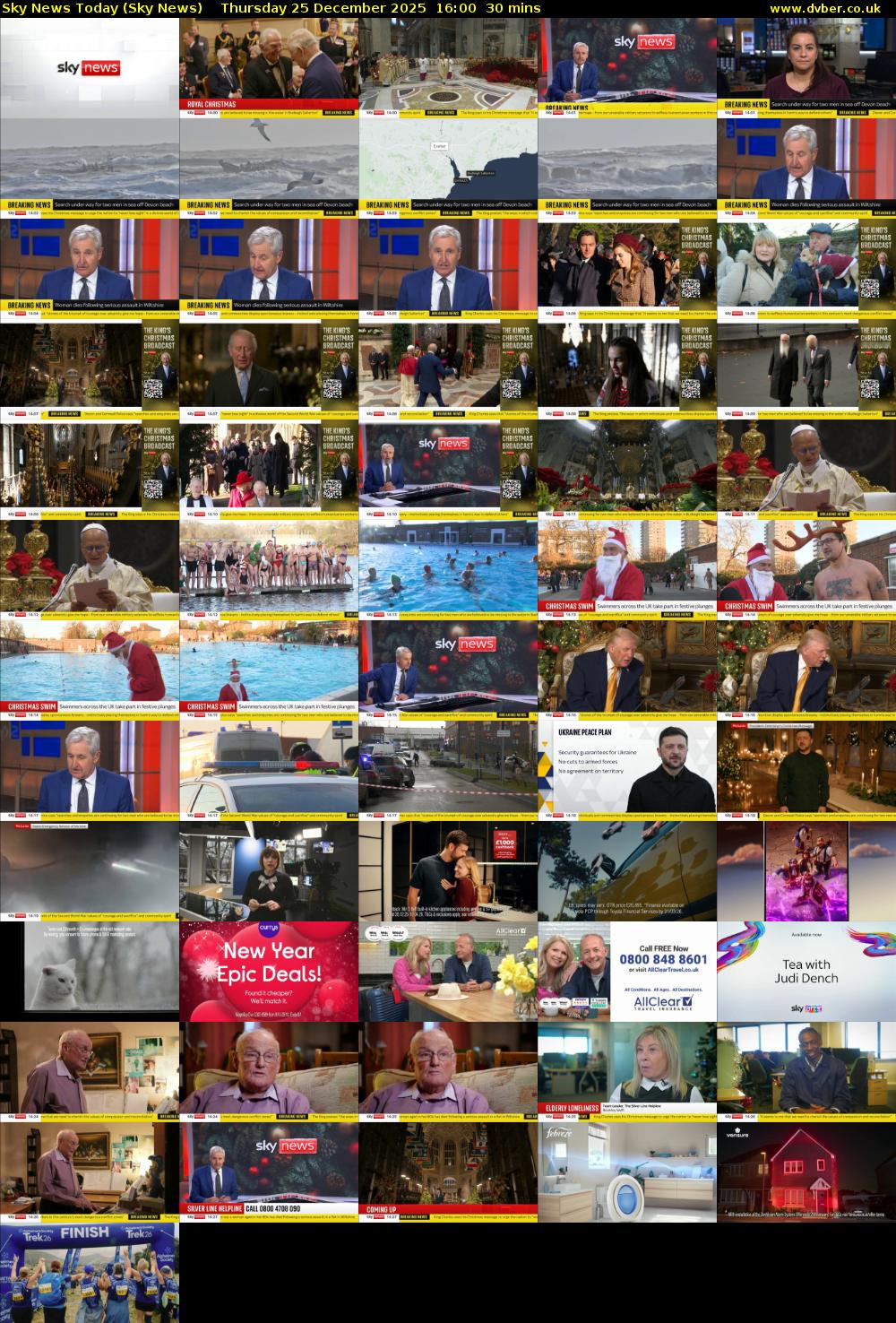 Sky News Today (Sky News) Thursday 25 December 2025 16:00 - 16:30