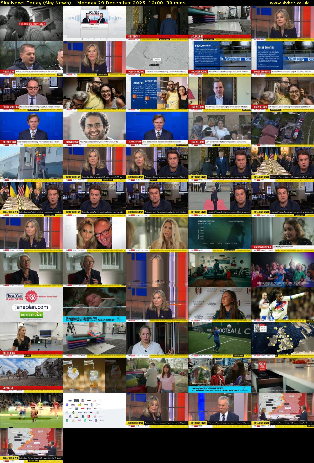Sky News Today (Sky News) Monday 29 December 2025 12:00 - 12:30