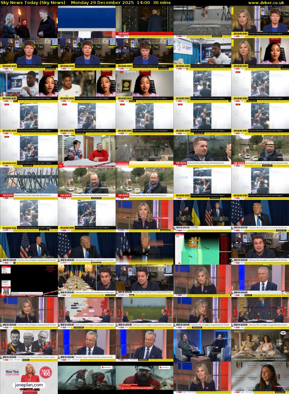 Sky News Today (Sky News) Monday 29 December 2025 14:00 - 14:30