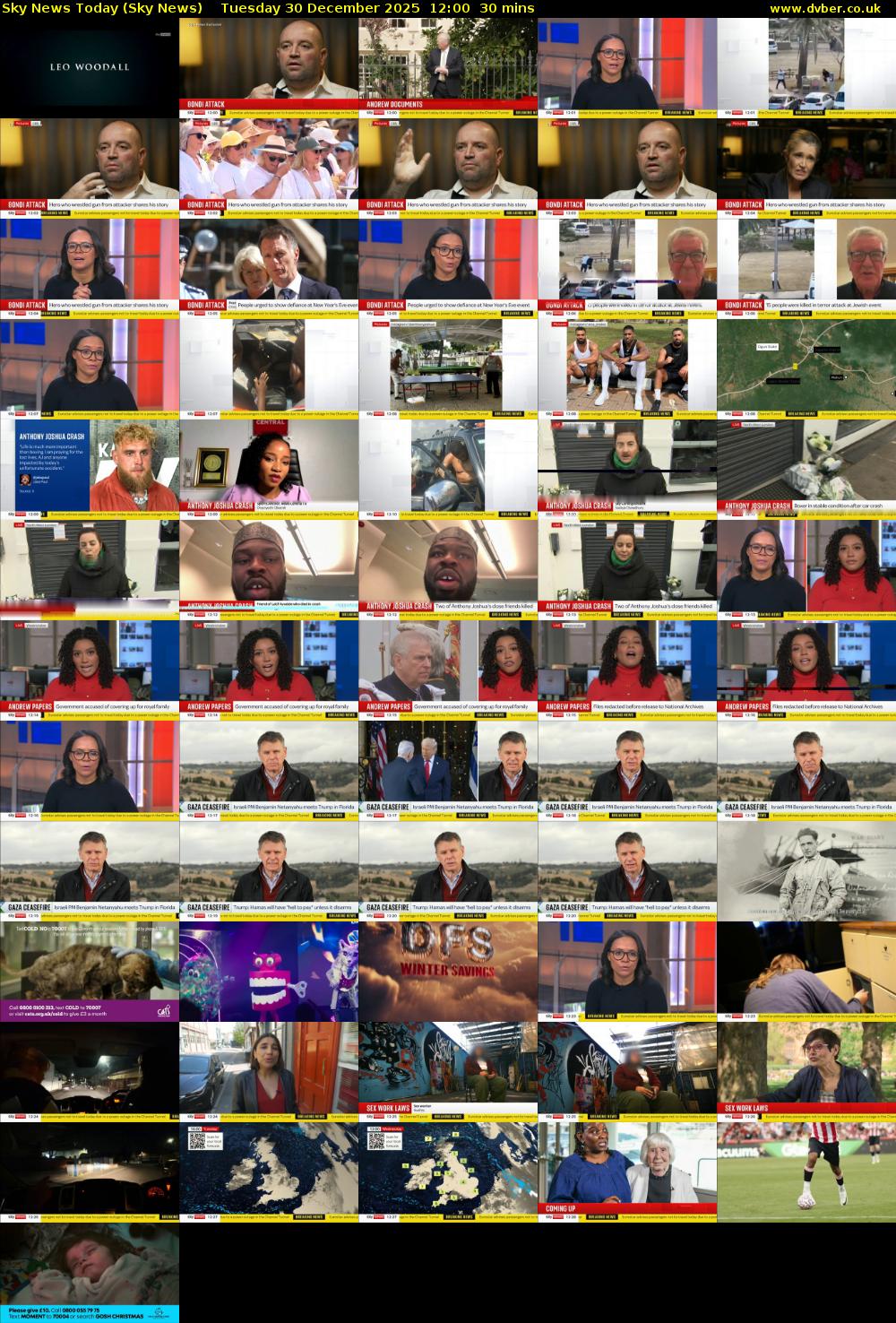 Sky News Today (Sky News) Tuesday 30 December 2025 12:00 - 12:30