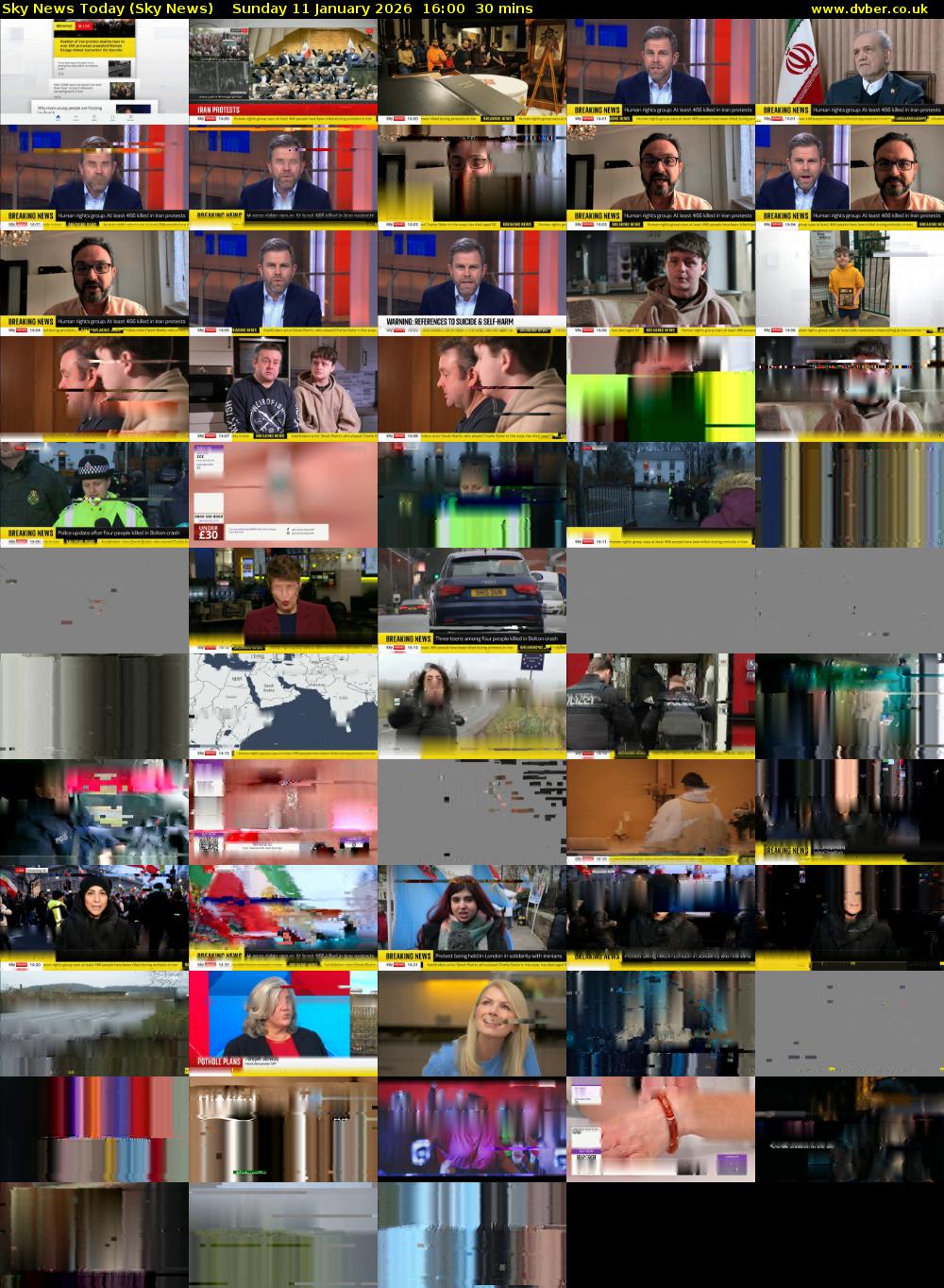 Sky News Today (Sky News) Sunday 11 January 2026 16:00 - 16:30