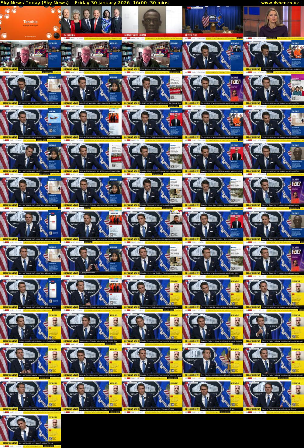 Sky News Today (Sky News) Friday 30 January 2026 16:00 - 16:30