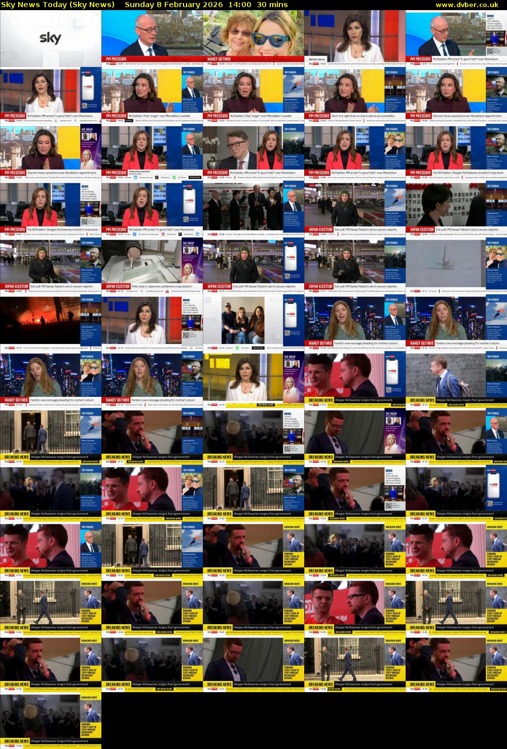 Sky News Today (Sky News) Sunday 8 February 2026 14:00 - 14:30