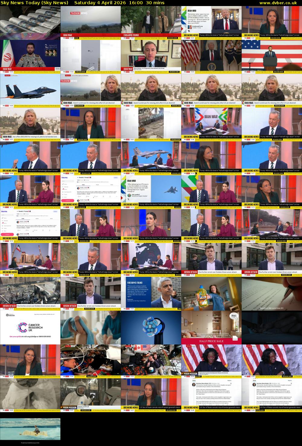 Sky News Today (Sky News) Saturday 4 April 2026 16:00 - 16:30