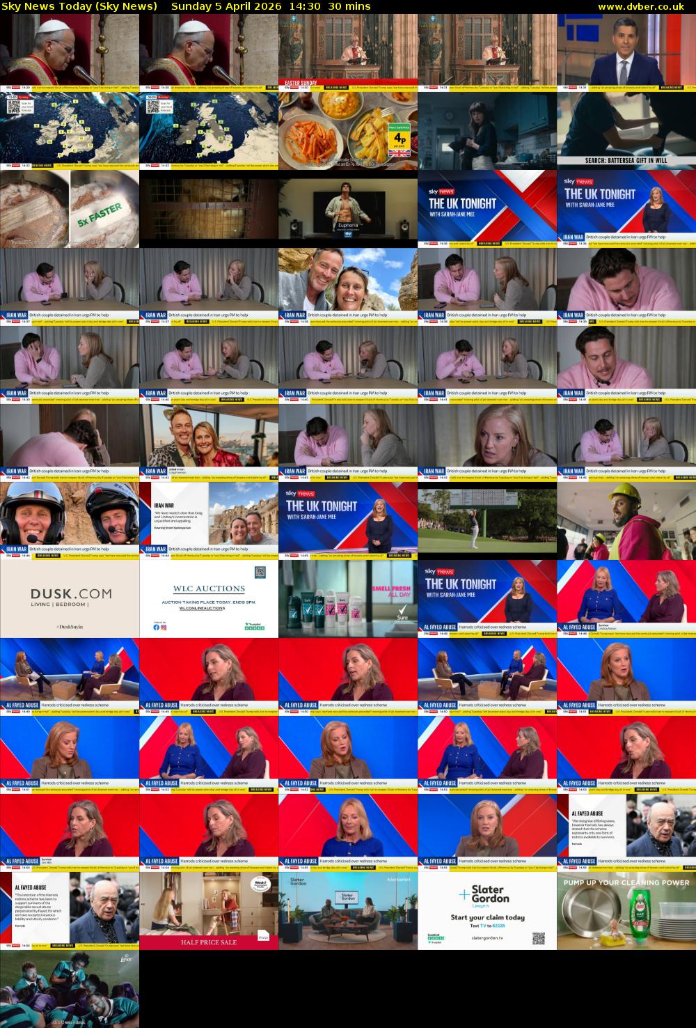 Sky News Today (Sky News) Sunday 5 April 2026 14:30 - 15:00
