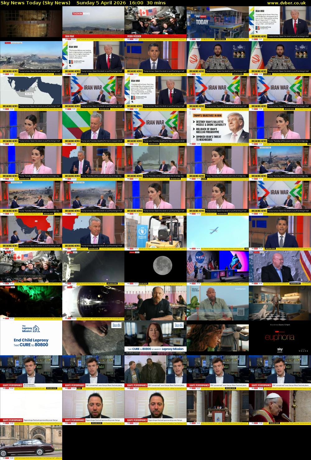 Sky News Today (Sky News) Sunday 5 April 2026 16:00 - 16:30