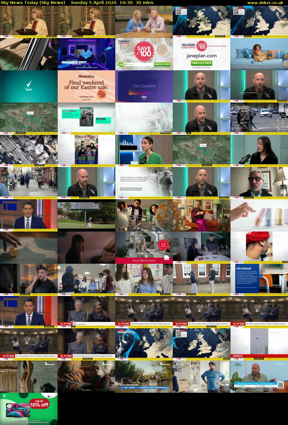 Sky News Today (Sky News) Sunday 5 April 2026 16:30 - 17:00