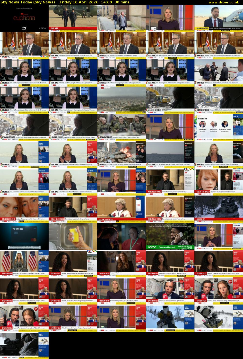 Sky News Today (Sky News) Friday 10 April 2026 14:00 - 14:30