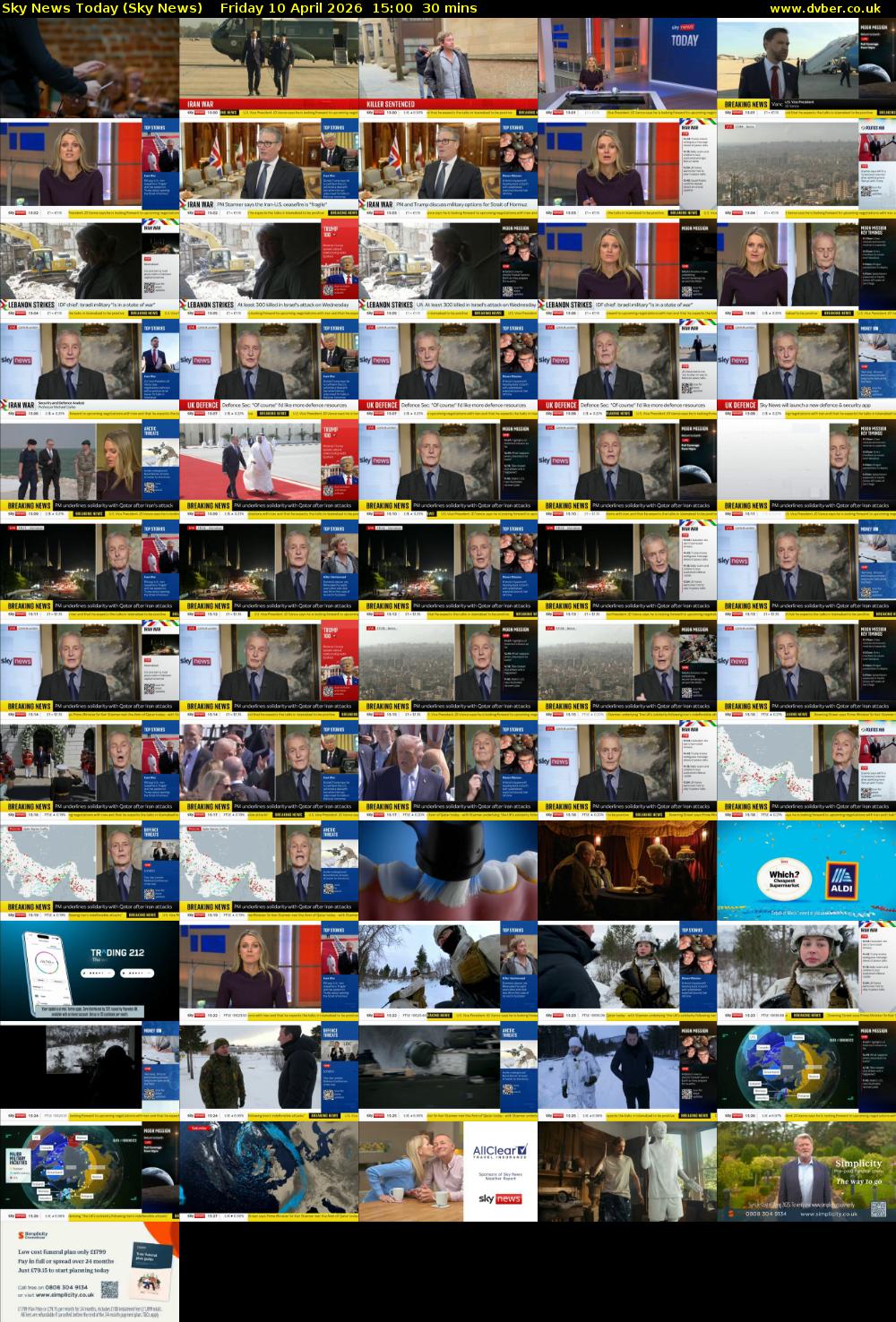 Sky News Today (Sky News) Friday 10 April 2026 15:00 - 15:30