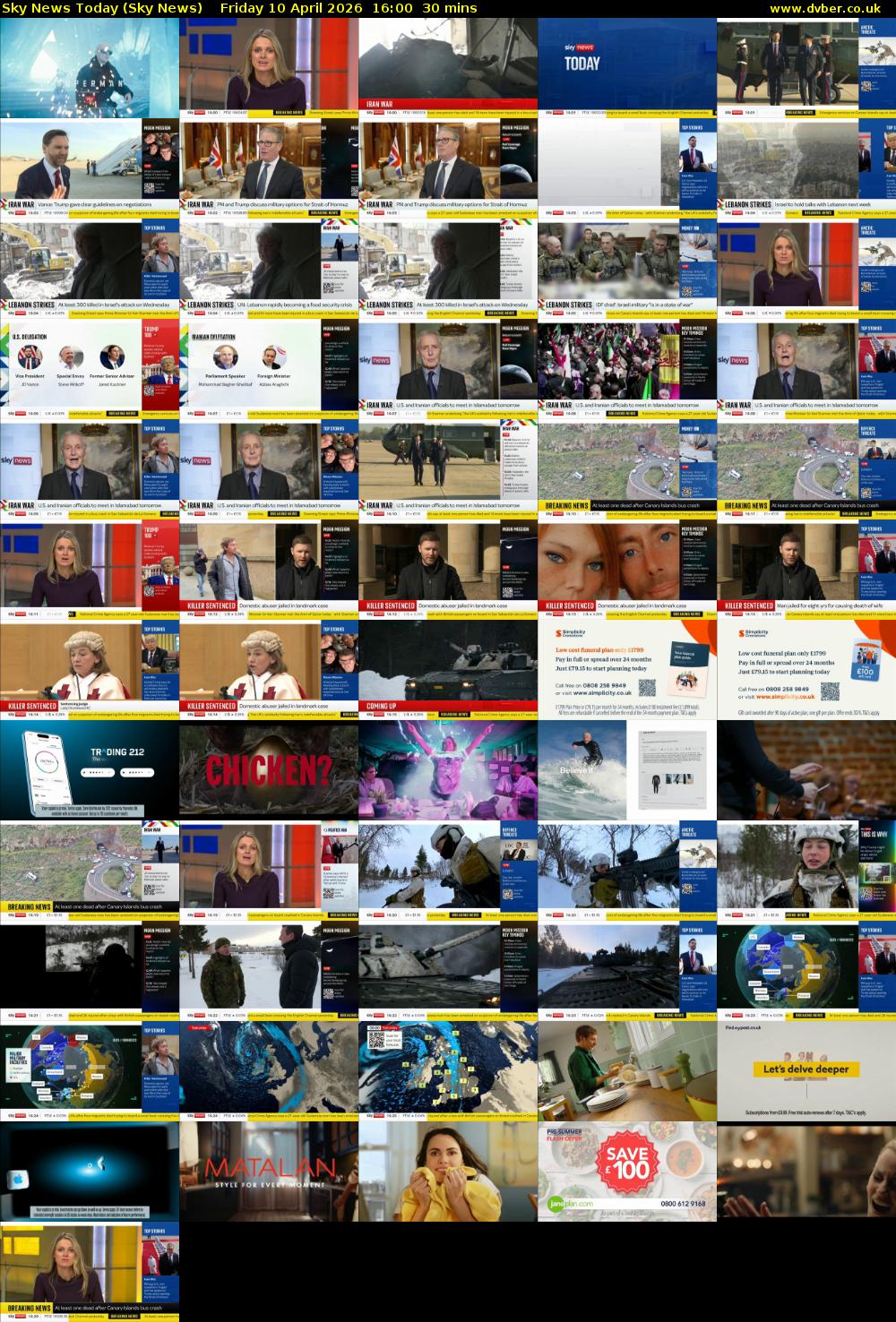 Sky News Today (Sky News) Friday 10 April 2026 16:00 - 16:30