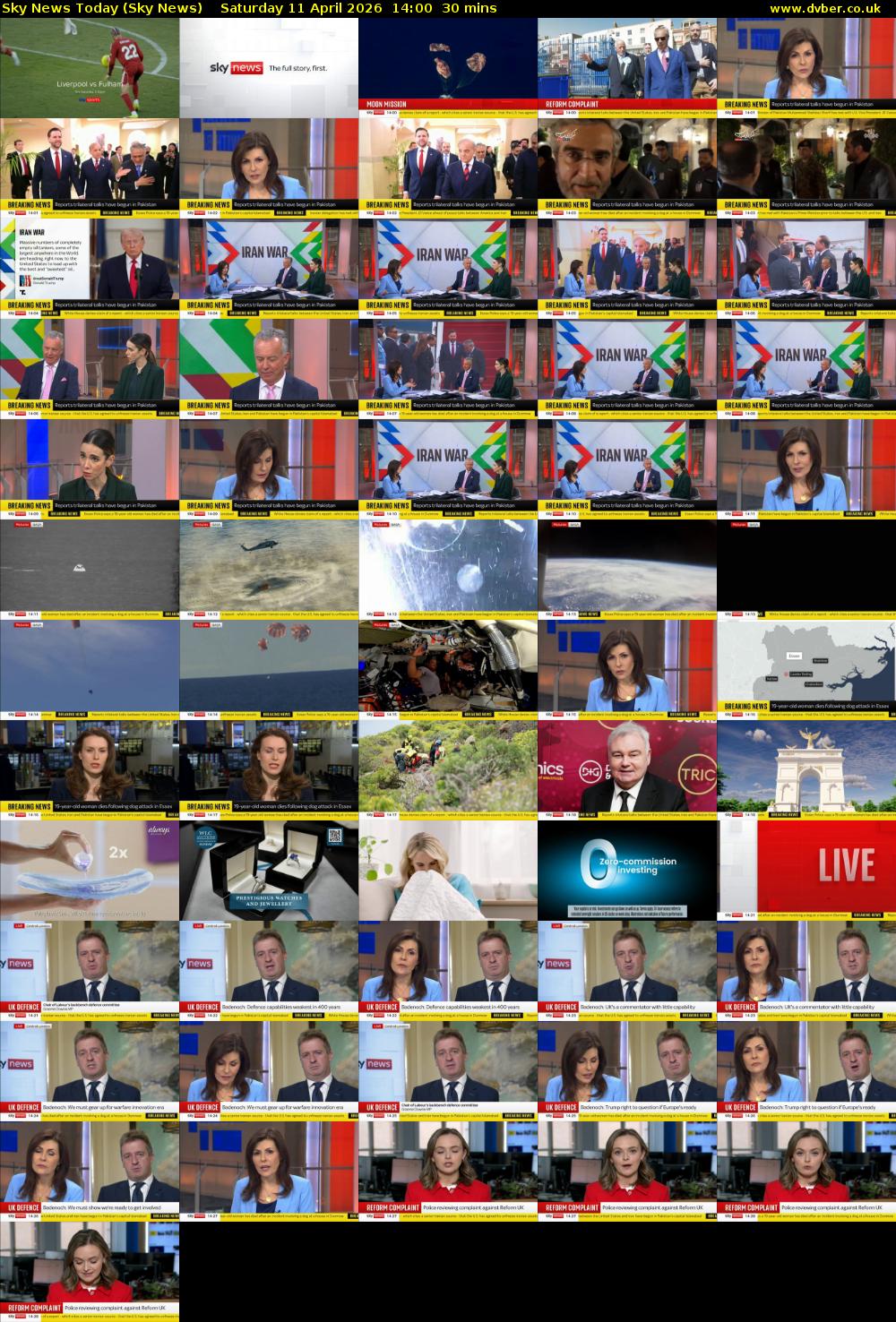 Sky News Today (Sky News) Saturday 11 April 2026 14:00 - 14:30