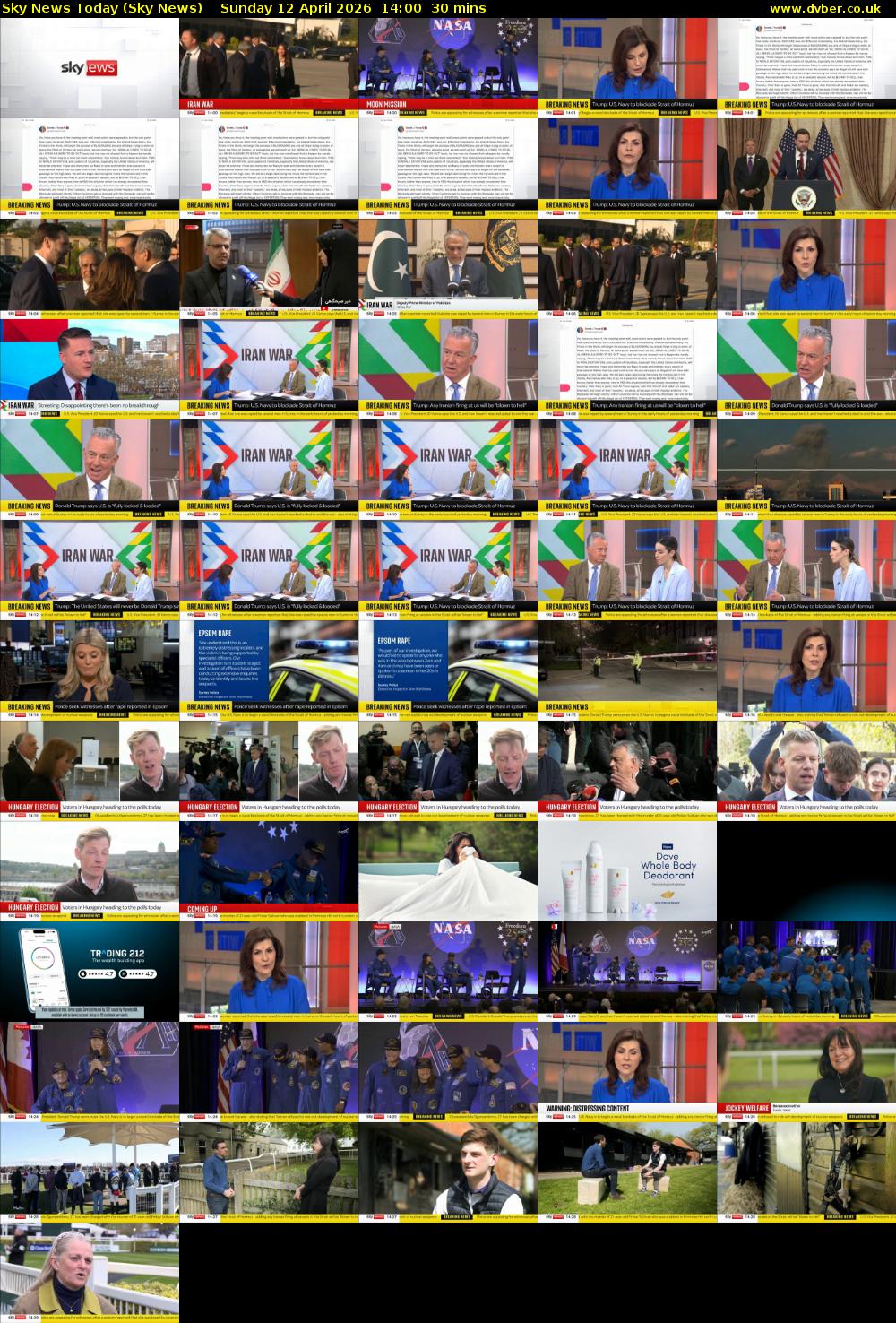 Sky News Today (Sky News) Sunday 12 April 2026 14:00 - 14:30