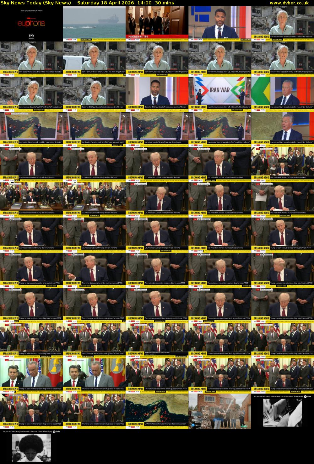 Sky News Today (Sky News) Saturday 18 April 2026 14:00 - 14:30